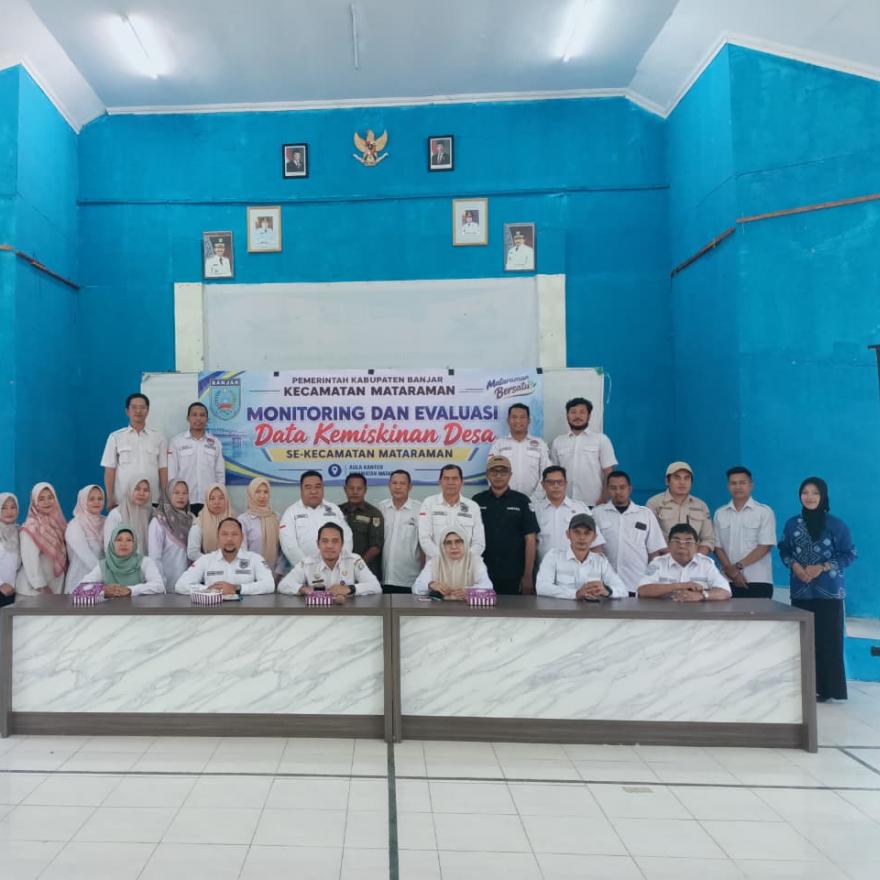 Pemerintah Desa Tanah Abang Ikuti Monitoring dan Evaluasi Data Kemiskinan Desa se-Kecamatan Matarama